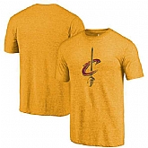 Cleveland Cavaliers Fanatics Branded Gold Distressed Logo Tri Blend T-Shirt,baseball caps,new era cap wholesale,wholesale hats